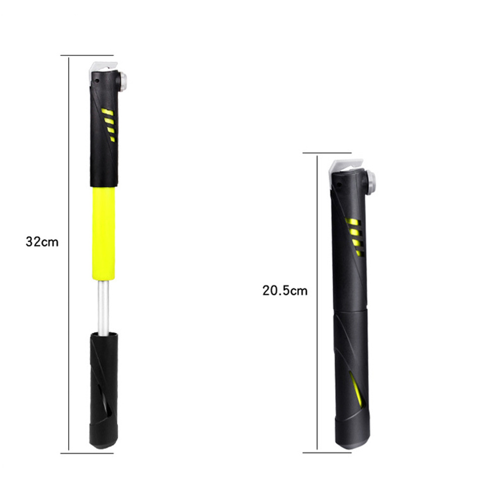 Bike Pump Pressure Gauge Portable Tube Bicycle Pump Cycling Tire Air Inflator Mini Bicycle Hand Pump