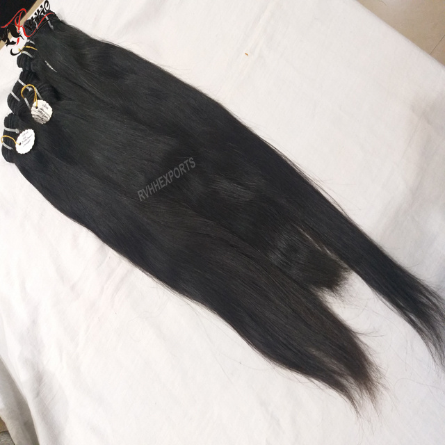 No Chemical Processed Full Cuticle 100% Indian Remy Human  Natural Straight Hair