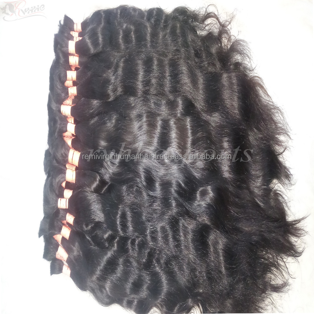 100% Raw Indian Hair Bulk Unprocessed Wholesale Hair Vendors Virgin Bundles Double Weft Human Hair Extension