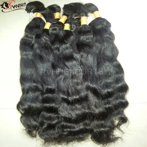 100% Raw Indian Hair Bulk Unprocessed Wholesale Hair Vendors Virgin Bundles Double Weft Human Hair Extension