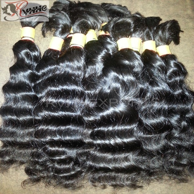 100% Raw Indian Hair Bulk Unprocessed Wholesale Hair Vendors Virgin Bundles Double Weft Human Hair Extension