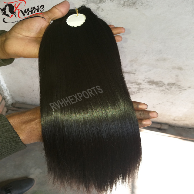 No Chemical Processed Full Cuticle 100% Indian Remy Human  Natural Straight Hair