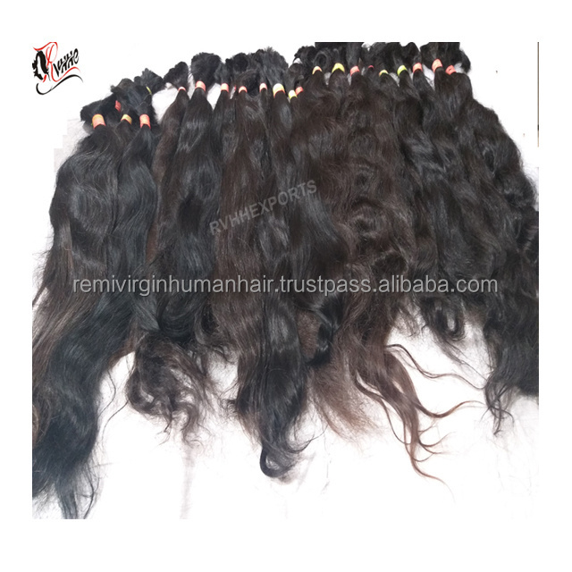 100% Raw Indian Hair Bulk Unprocessed Wholesale Hair Vendors Virgin Bundles Double Weft Human Hair Extension