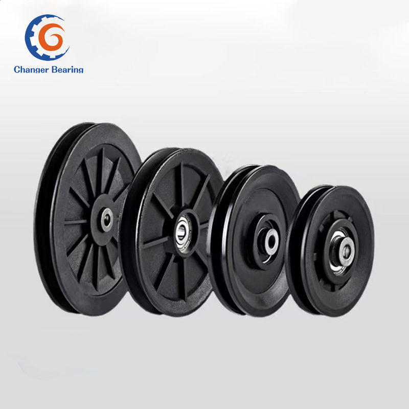 OD50mm 60mm 88mm 115mm 158mm Plastic Gym Pulley System Wheel Ultra-Quiet Nylon Pulley with Bearing