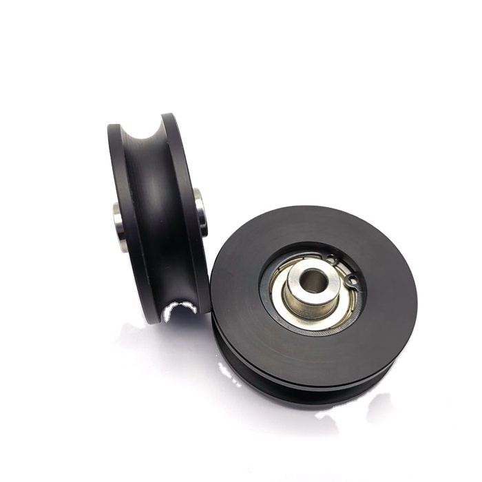 OD40/50/60/80/90/115MM plastic nylon/POM sheave pulley for cable/rope/gym as per your drawing with inner ring extended