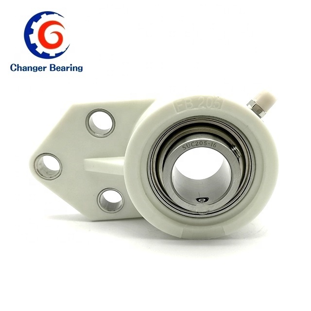 adjustable plastic pillow block ball bearings with plastic housing UCFB204 UCFB205 UCFB205-16 UCFB206 UCFB207 UCFB208