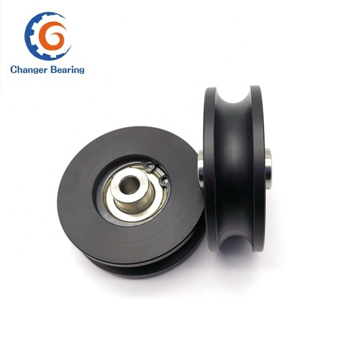 OD40/50/60/80/90/115MM plastic nylon/POM sheave pulley for cable/rope/gym as per your drawing with inner ring extended