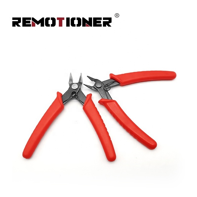 Red Handle Nipper Hand Tools Mini 5 inch Electrical Cable Cutters Diagonal Wire Cutting Pliers