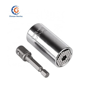 7-19mm Power Drill 1/4"-3/4" Socket Sleeve Adjustable Universal Torque Wrench Head Set