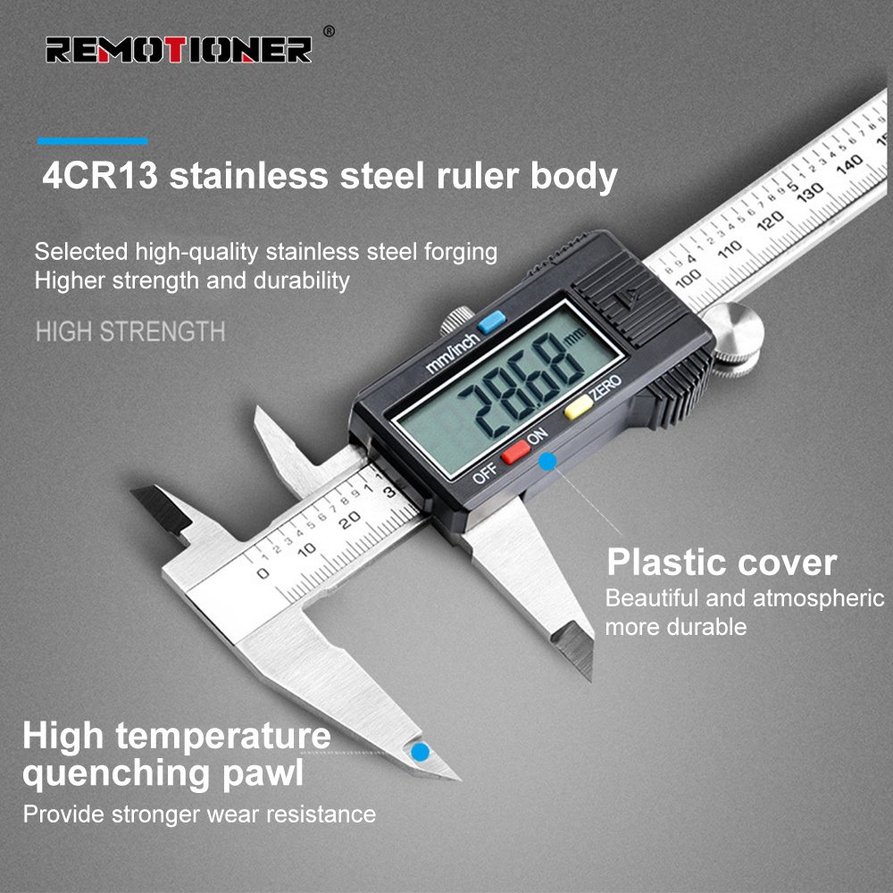 0-100/150-200-300mm Digital Caliper Electronic Digital Display Stainless Steel Vernier Caliper