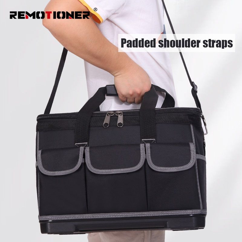 Wholesale Multifunctional Oxford Canvas Large Hardware Garden Electrical Trolley Tool Bag with Wheels