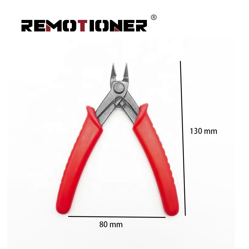 Red Handle Nipper Hand Tools Mini 5 inch Electrical Cable Cutters Diagonal Wire Cutting Pliers