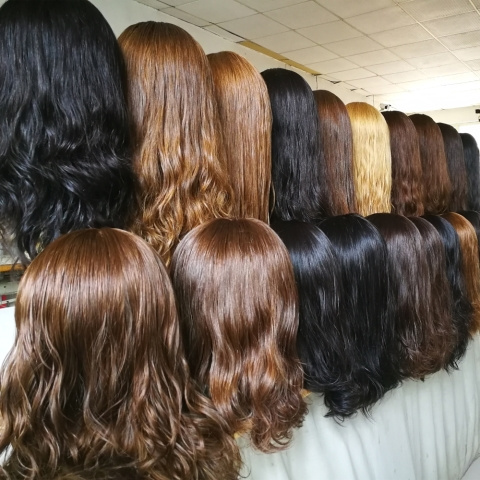 Factory Vendor Luxury Russian European Thin Strand Sheitel Shevy Jewish Kosher Human Hair Wigs