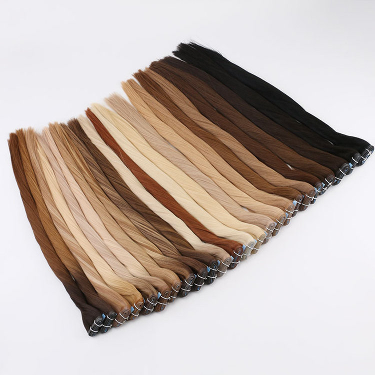 No Tangle No Shed Double Drawn Ombre European Russian PU Weft, 100% Human Hair Seamless Tape Ins Hair Extensions