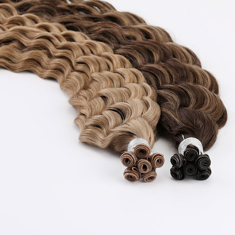 Private Label Luxury Ultra Thin Raw Russian Virgin Double Drawn Genius Weft Russian Hair