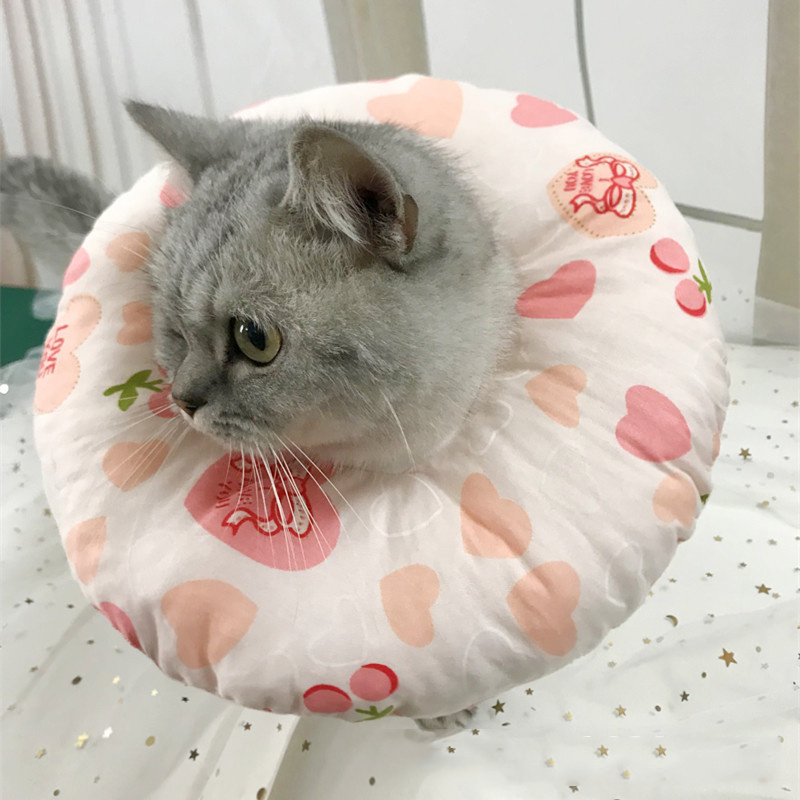 wholesale manufacturer soft pp cotton adjustable circle multi design pet cat elizabeth collar