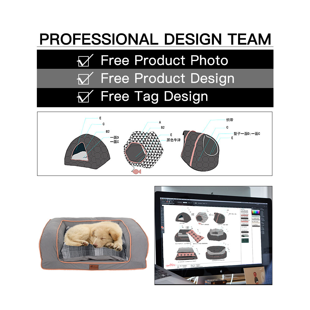 Manufacturer wholesale custom design dog pet accessories bed