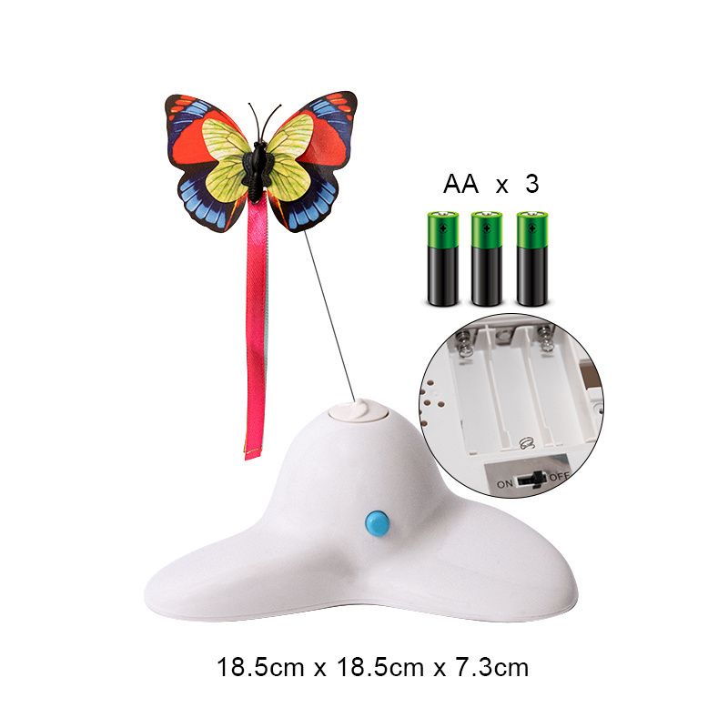 Manufacturer wholesale electric smart cat toy with rotating butterfly