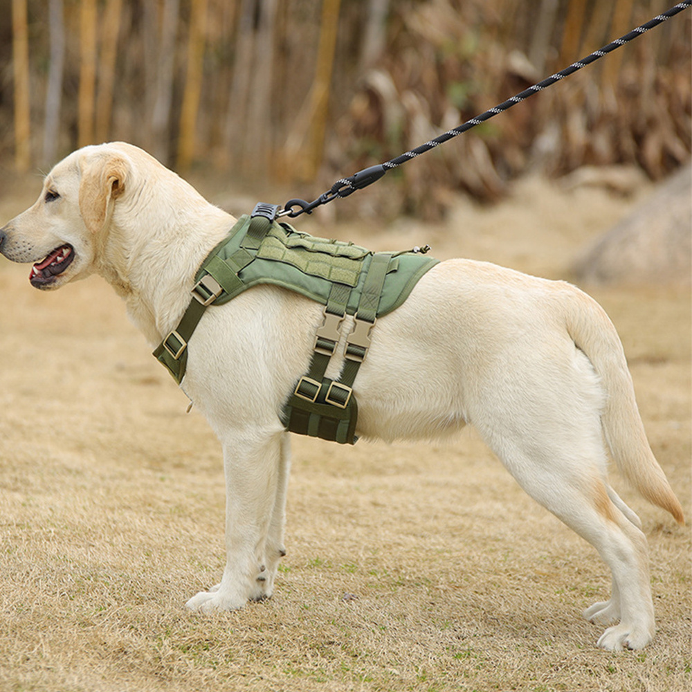 Adjustable Dog Harness Tactical Dog Saddle Bag Backpack Camping Hiking Backpack Harness