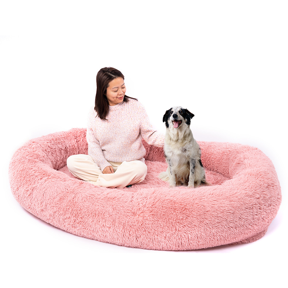 Factory custom high quality luxury memory foam human body large dog bed Large dog bed Human dog bed