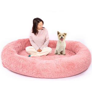 Factory custom high quality luxury memory foam human body large dog bed Large dog bed Human dog bed