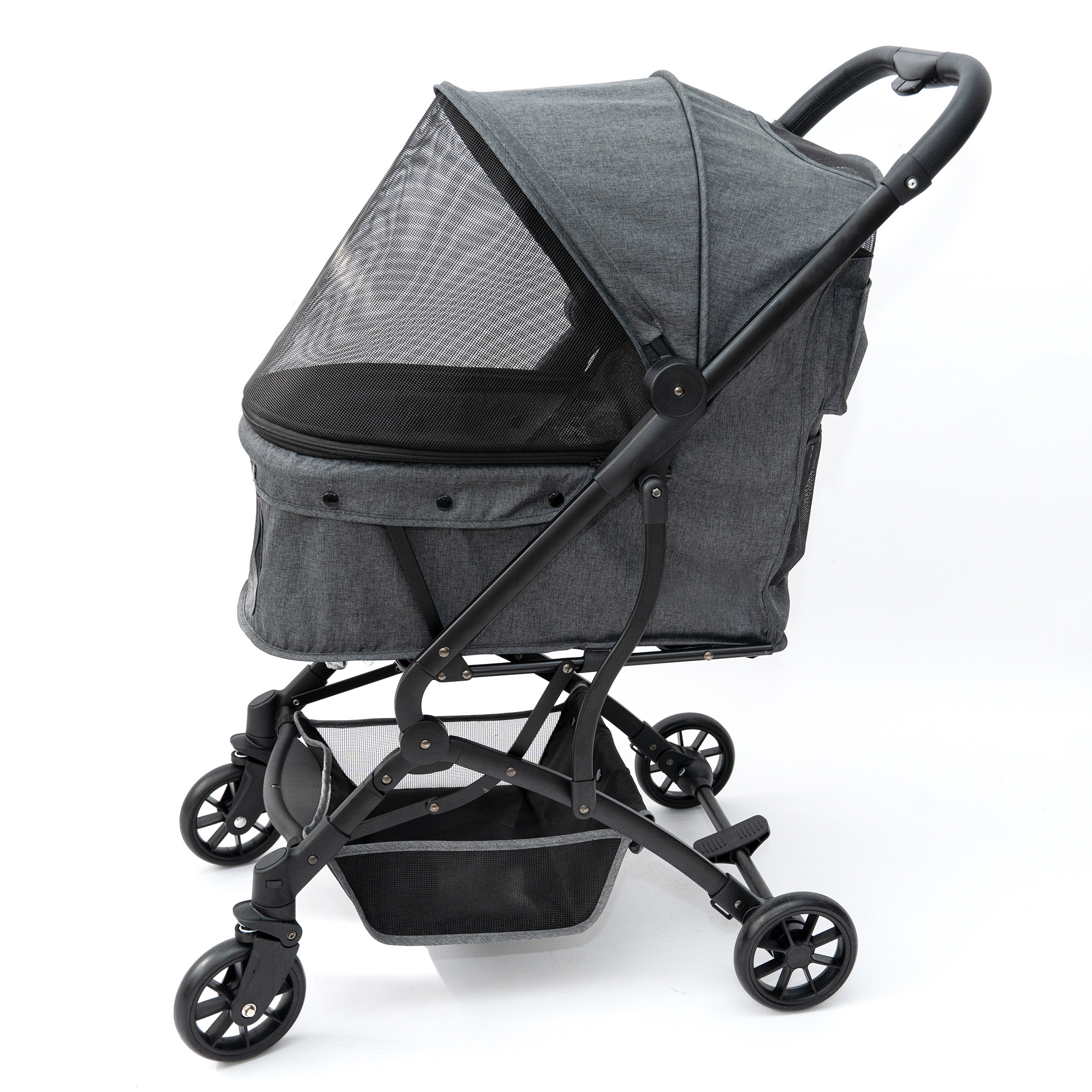 Travel Durable Aluminum alloy Light weight One Handle Fold Pet Stroller