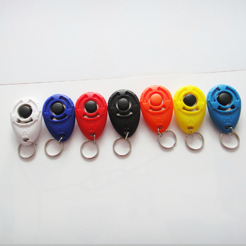 Manufacturer wholesale custom logo sound stop barking training whistle round dog clicker