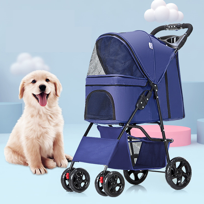 Manufacturer wholesale breathable travel foldable portable dog stroller