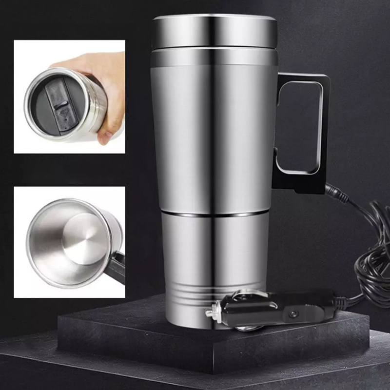 hot sale electric heated travel coffee cup heating smart cup electric kettle use for car 12v in the car electric kettle