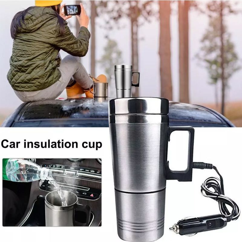 hot sale electric heated travel coffee cup heating smart cup electric kettle use for car 12v in the car electric kettle