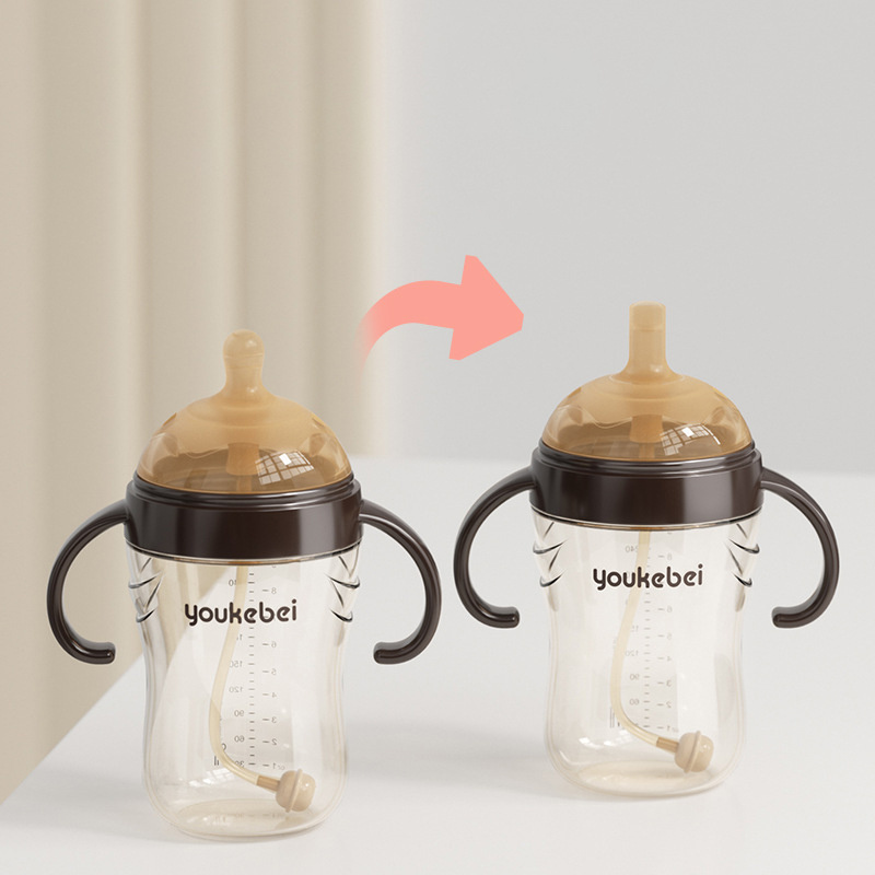 new design Baby Bottle Wide Neck PP Feeding Bottle for Newborn Baby Anti fall