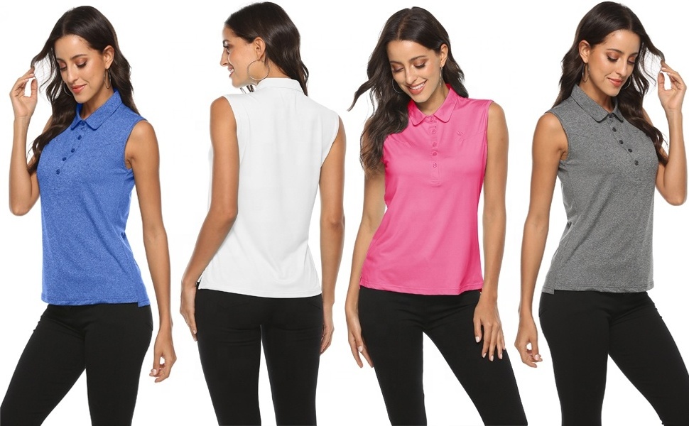 Women Sleeveless Polo Shirt