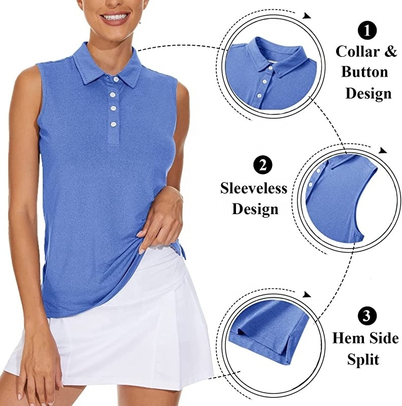 Women Sleeveless Polo Shirt