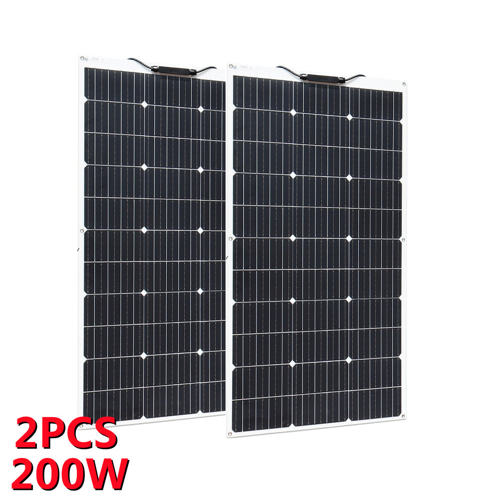 Oem Efficient Pannello Solare Flessibile Flexible Solar Panel 100w For Rv Boat Yacht Station Mono Cells Panel