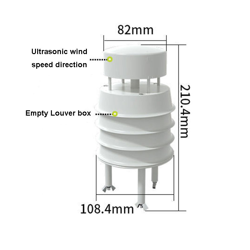 Ultrasonic wind speed and direction sensor small agricultural environment monitoring transmitter measuring instrument RS485