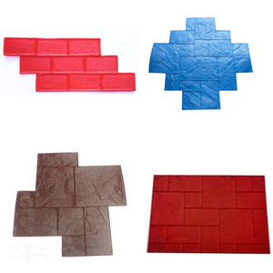 Wholesale Rubber pattern concrete cement stamp mat moulds polyurethane stone  imprint  paving  mould