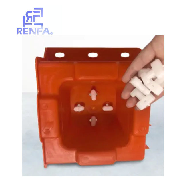 RF factory hot sale silicon plastic hollow interlock brick molds new design manual concrete cement molds for Hollow Block Bricks