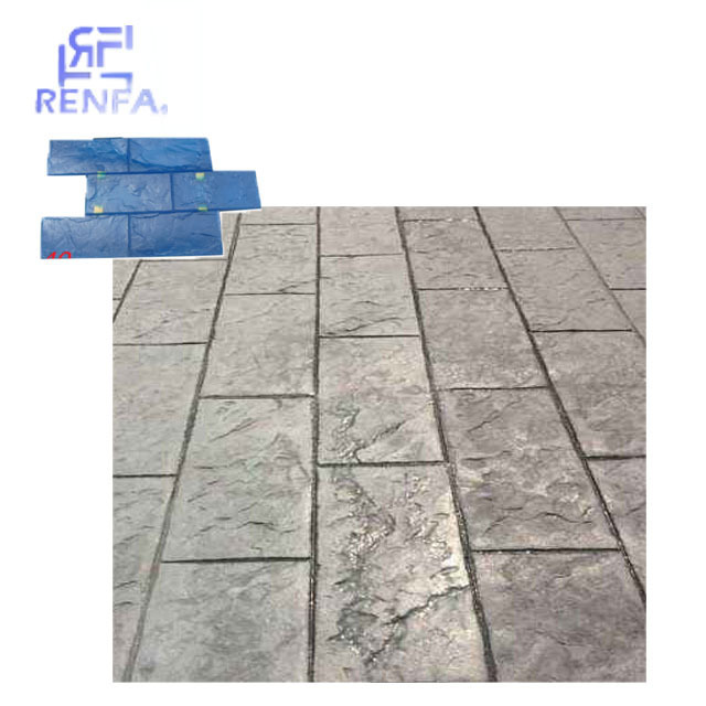 Wholesale Rubber pattern concrete cement stamp mat moulds polyurethane stone  imprint  paving  mould