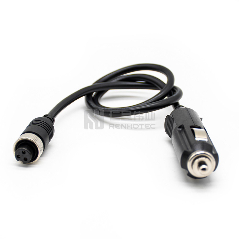 GX12 Cable Aviation Plug GX12-3 Female Connector Overmolding Farka 3pin Car Cigarette Lighter