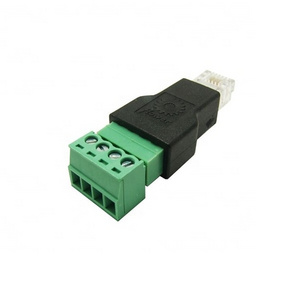 RJ11 to Screw Terminal Adaptor RJ11 Male to 4 Pin Connector RJ11 Splitter Adapter Socket CAT3 Plug