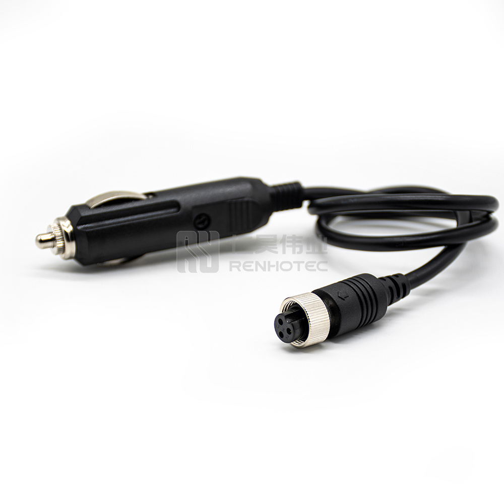 GX12 Cable Aviation Plug GX12-3 Female Connector Overmolding Farka 3pin Car Cigarette Lighter