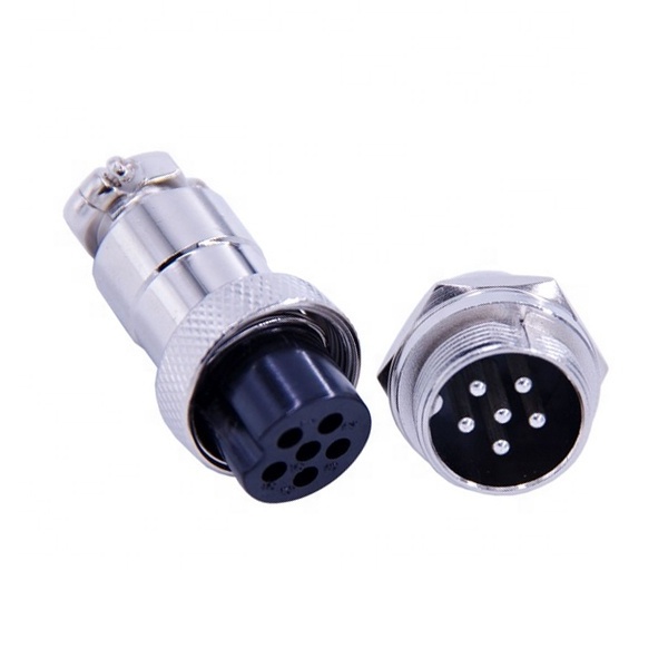 Standard Type GX20 6 Pin Socket Plug Waterproof GX20 6 Pin Aviation Connector