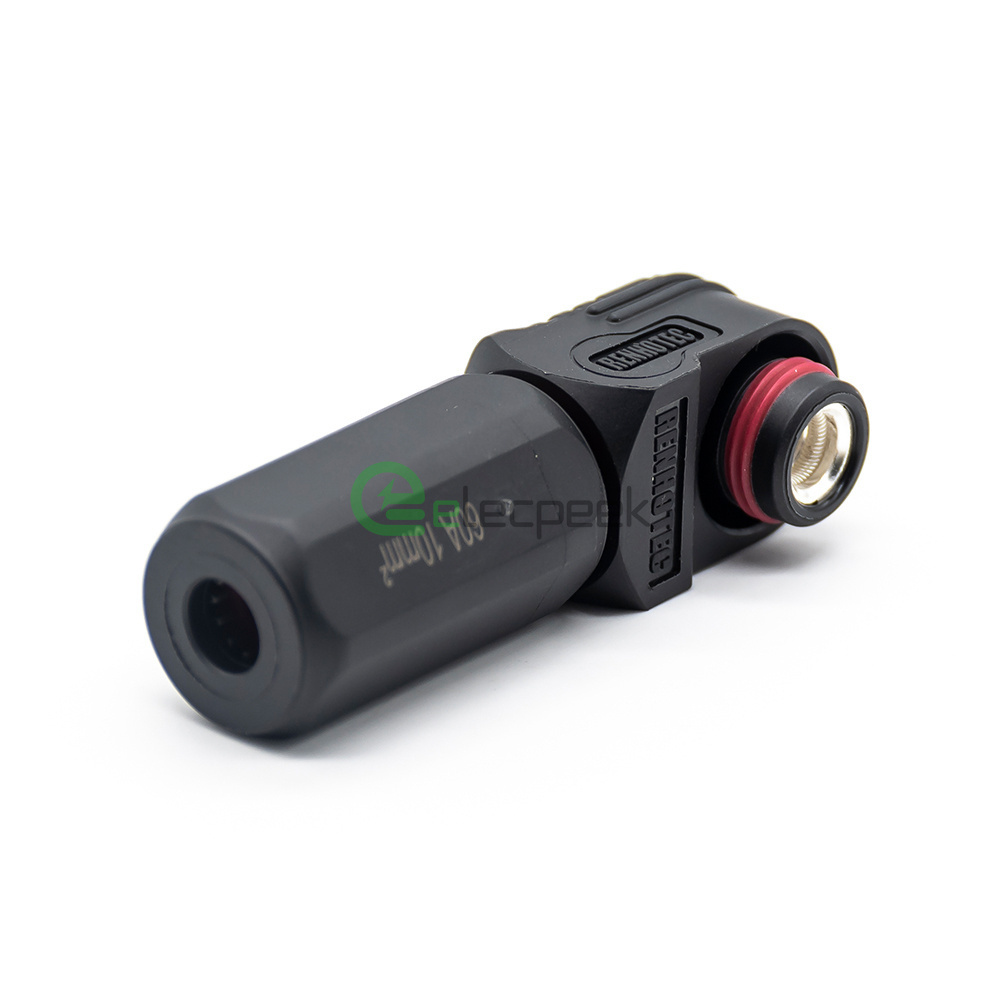 8MM Energy Storage Battery Power Connector 120A 1000VDC Black Plug For EV/HEV/Heavy Equipment