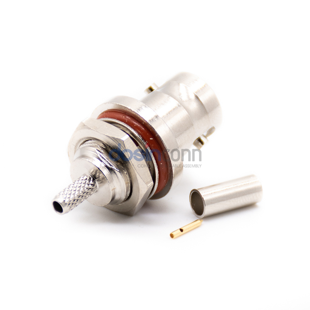 BNC Connector Female head wire housing gold plated BNC-50KY connector adapter