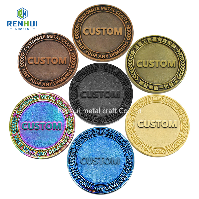 Factory Free Designed High Quality Hot Sale Collectible Metal  Craft Double Coin Blanks Custom Souvenir Gift Challenge Coin