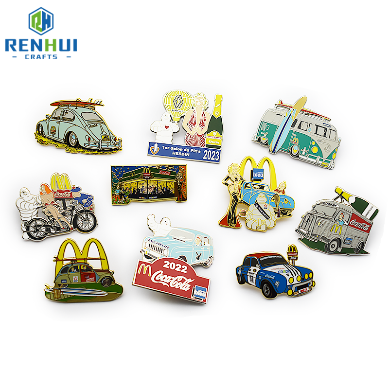 Promotion Customized Metal Art Crafts Modern Car Style Emblem Soft Enamel Pin Badge for Souvenir Gift