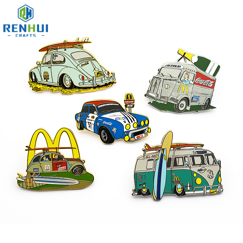 Promotion Customized Metal Art Crafts Modern Car Style Emblem Soft Enamel Pin Badge for Souvenir Gift