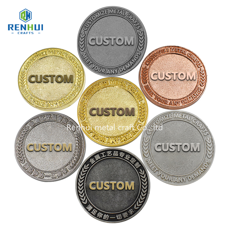 Factory Free Designed High Quality Hot Sale Collectible Metal  Craft Double Coin Blanks Custom Souvenir Gift Challenge Coin