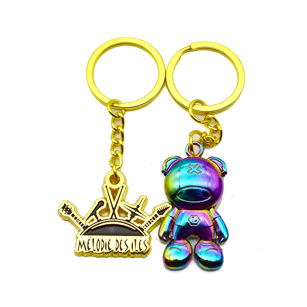 Gold-Plated Mini Tennis Ballet 3D Shoe Shoes Promotional Metal Key Chain With Key Ring Custom Logo Keychains