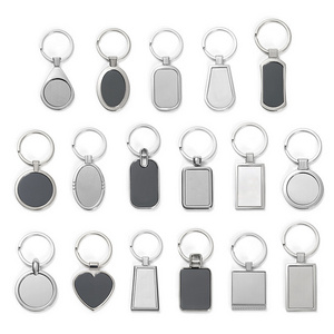 Custom Logo Manufacturer Personalized Engrave Sublimation Wholesale Blanks Keyring Key Ring Custom Metal Keychains Key Chains